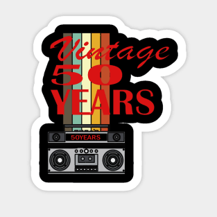 VINTAGE 50TH BIRTHDAY Sticker